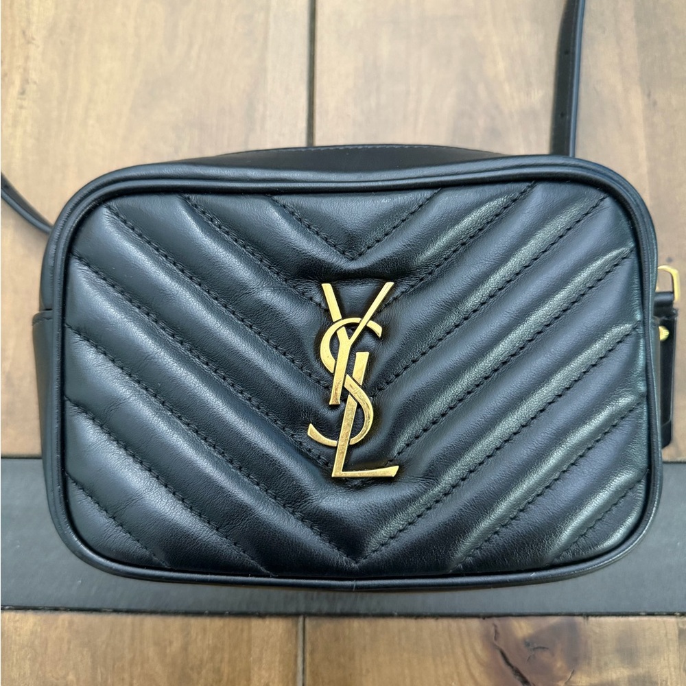 Yves Saint Laurent Black Quilted Belt Bag